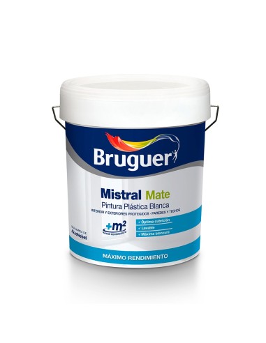 Pintura plastica blanca mate mistral 15 l para interior y exterior 5586672