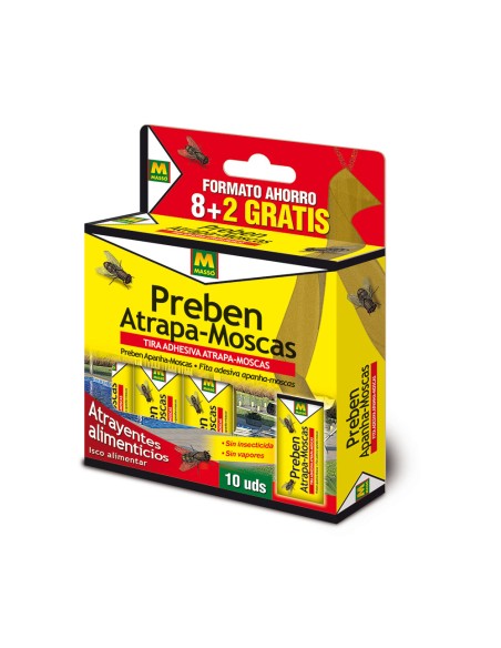 Preben tira atrapa moscas 10 unid