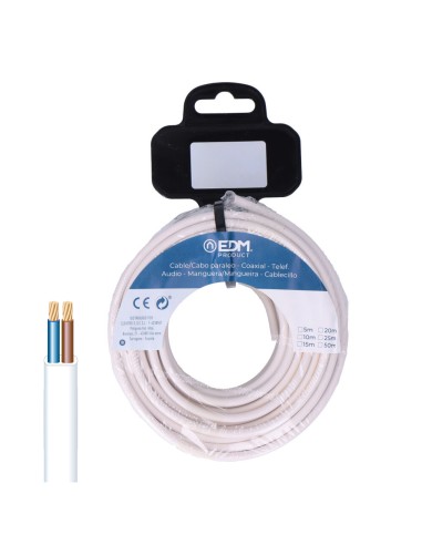 Carrete manguera plana h05vvh2-f 2 x 1,00 mm² blanca, 5 m