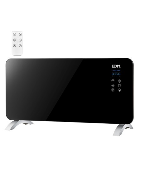 Convector con placa de cristal 2000w edm