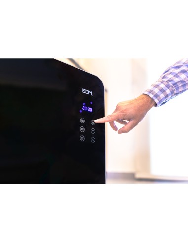 Convector con placa de cristal 2000w edm