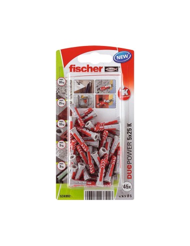 Taco duopower ø5 x 25 mm, blister 45 uds