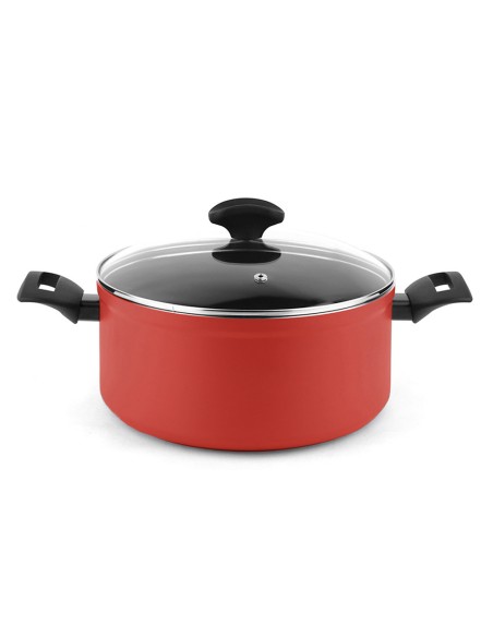 Olla maxima + tapa roja aluminio ø20 x 10 cm
