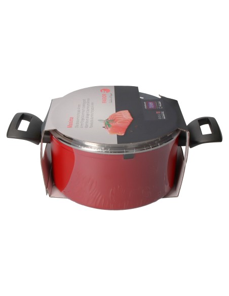 Olla maxima + tapa roja aluminio ø20 x 10 cm