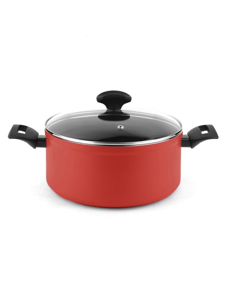 Olla maxima + tapa roja aluminio ø24 x 11 cm