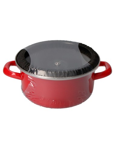 Olla optimax + tapa roja acero aisi 430 ø18 x...