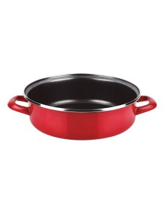 Tartera optimax roja acero esmaltado aisi 430 ø24 cm
