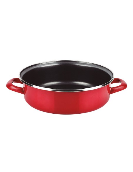 Tartera optimax roja acero esmaltado aisi 430 ø24 cm