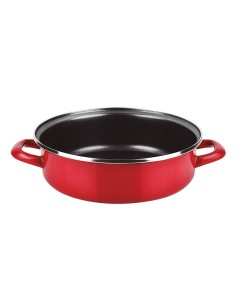 Tartera optimax roja acero esmaltado aisi 430 ø26 cm