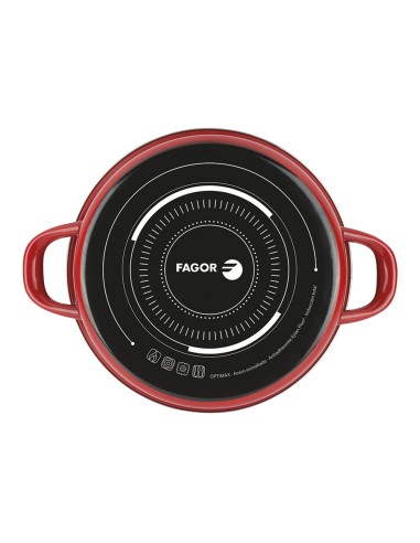 Tartera optimax roja acero esmaltado aisi 430...