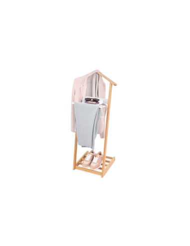 Galan de noche bambu con repisa para zapatos 43,5 x 34 x 102 cm