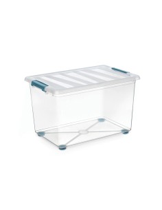 Caja katla transparente 57l con ruedas y asas ergonomicas 59 x 39 x 36,5 cm 2