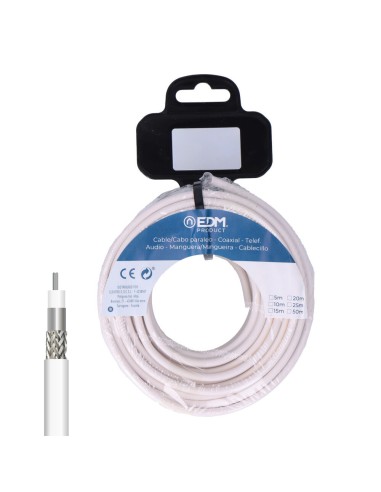 Carrete cable coaxial apantallado aluminio 10 m