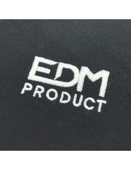 *merchandising* polo negro talla-xl manga corta bordado edm
