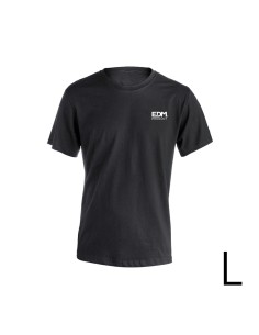 *merchandising* camiseta negra talla-l manga corta bordado edm