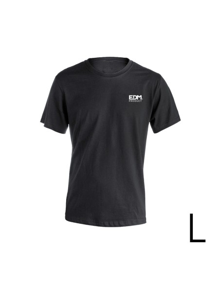 *merchandising* camiseta negra talla-l manga corta bordado edm