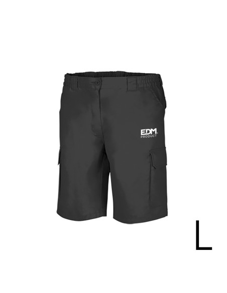 *merchandising* bermuda negra talla-l serigrafiada edm