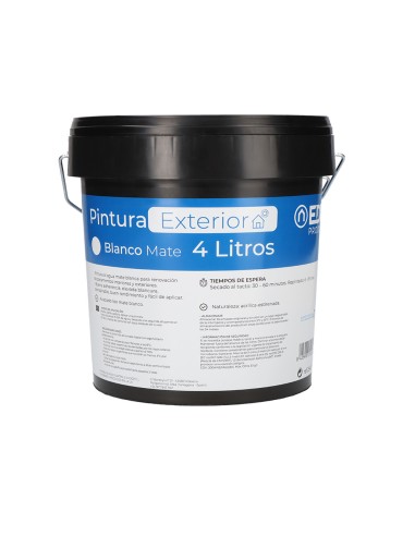 Pintura plastica blanca mate 4 l interior y exterior