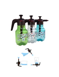 Vaporizador - pulverizador 2 l modelo: crystal 360° di martino colores / modelos surtidos