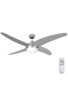 Ventilador de techo modelo caspio. color plateado/niquel. potencia: 60w aspas: ø132cm con mando a distancia edm