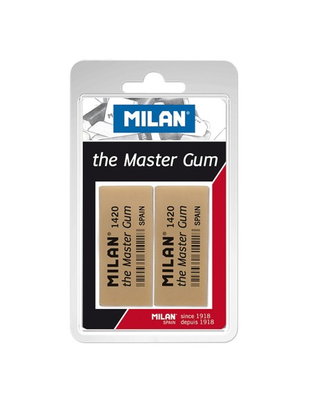 Gomas de borrar miga de pan master gum, blister 2 uds
