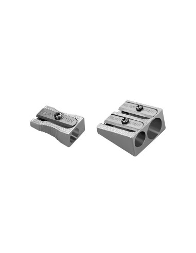 Sacapuntas de aluminio, blister 2 uds