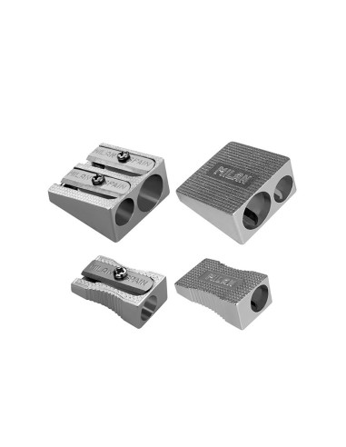 Sacapuntas de aluminio, blister 2 uds