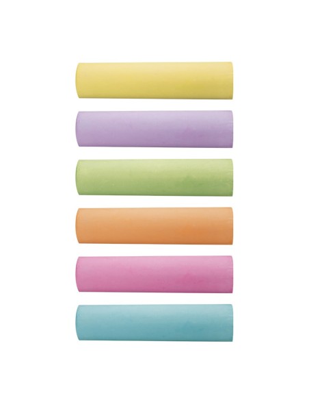 Tizas de colores maxi, 6 uds