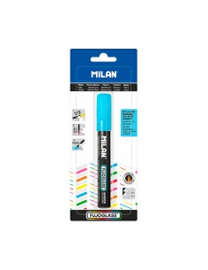 Rotulador borrables fluoglass 2 - 4 mm azul en blister 2