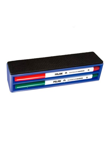 Borrador magnetico + 4 rotuladores para pizarra blanca
