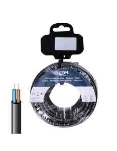 Carrete manguera tubular vv-k06/1kv 2 x 1,50 mm², negra, 10 m