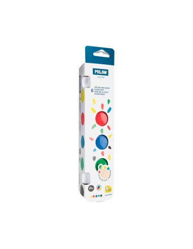 Caja con 6 tarros de pintura para dedos 25 ml