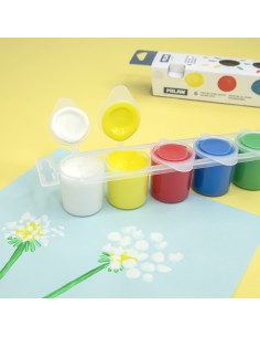 Caja con 6 tarros de pintura para dedos 25 ml 2