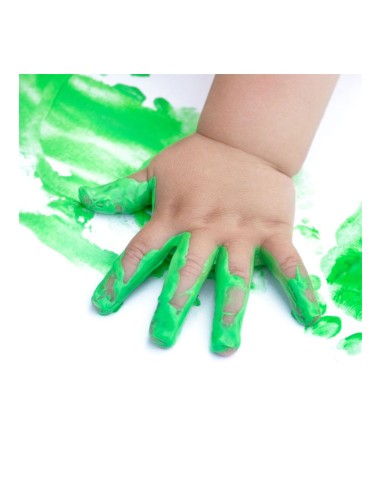 Caja con 6 tarros de pintura para dedos 25 ml