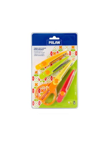 Tijeras zig-zag con 4 hojas intercambiables 16 cm blister