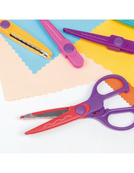 Tijeras zig-zag con 4 hojas intercambiables 16 cm blister