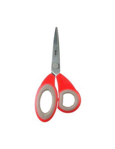 Tijeras de oficina rojas 19 cm blister
