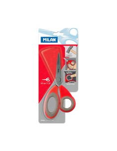 Tijeras de oficina rojas 19 cm blister 2