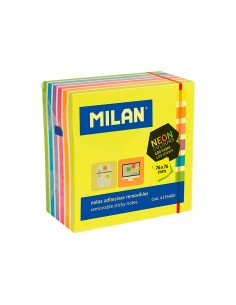 Bloc 400 notas adhesivas nuevos colores fluor 76 x 76 mm 2