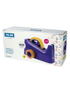 Portarollos azul con doble adaptador 33/66 m (cinta no incluida) 2