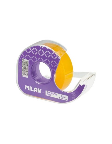 Dispensador de cinta adhesiva transparente 19 mm x 33 m colores surtidos