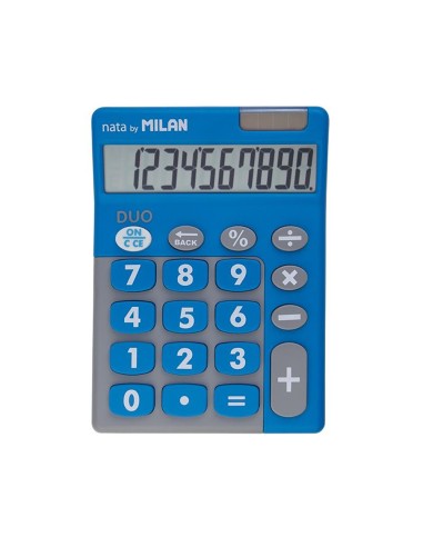 Calculadora duo 10 digitos azul teclas grandes...