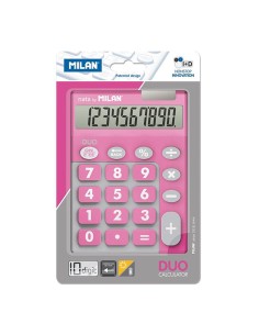 Calculadora duo 10 digitos rosa teclas grandes en blister