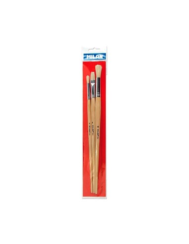 Pinceles para oleo, acrilico serie 512 n° 6 y 10, serie 522 n° 8, blister 3 uds