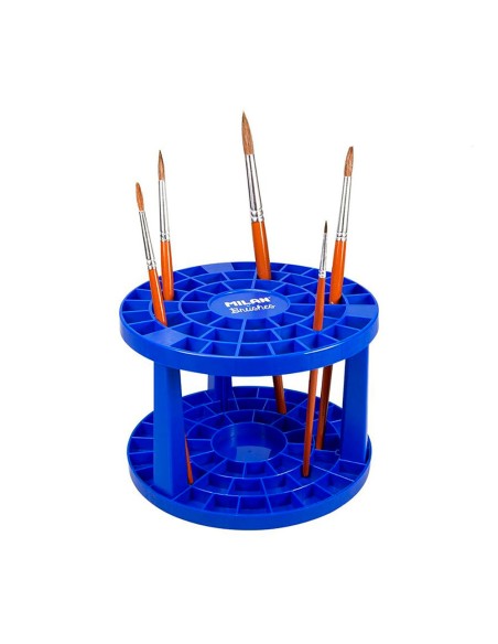 Soporte para pinceles con 49 agujeros