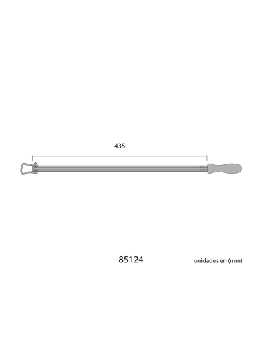 Varilla portaperiódicos aluminio con mango de...