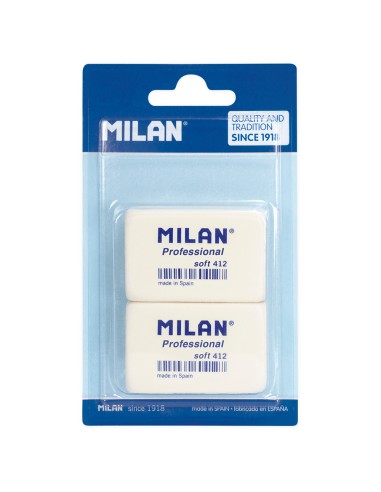 Gomas de borrar soft 412 professional, blister 2 uds