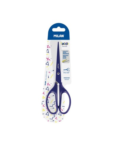 Tijeras de oficina acid azul 17cm blister