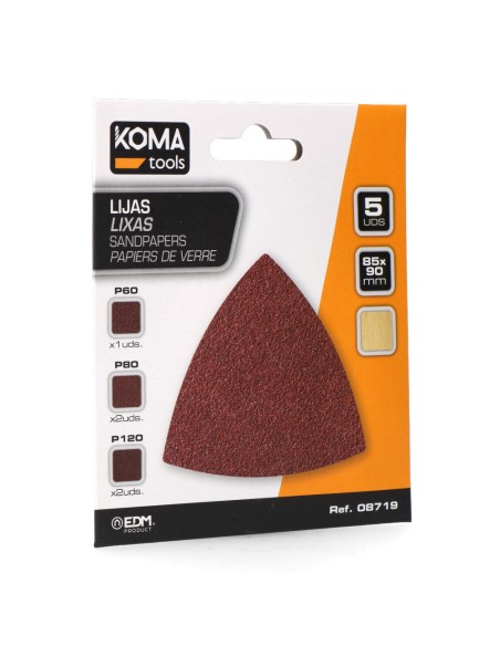 Pack 5 lijas para multiherramienta 08765 koma tools