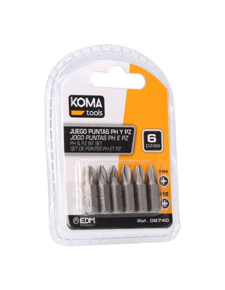 Juego 6 puntas ph 1-2-3 pz 1-2-3 x 25mm